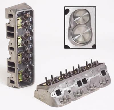 World Products 011150 - Cylinder Heads Cast Iron Chevy Small Block SPORTSMAN II 200cc 64cc 23Degree 2.020" x 1.600" Angle Plug, Bare Castings