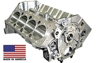 World Products 084110 - Cast Iron Motown Engine Block Chevy Small Block 350 Mains, 3.995 Bore, Billet Caps