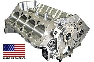 World Products 084130 - Cast Iron Motown Engine Block Chevy Small Block 400 Mains, 4.120 Bore, Billet Caps