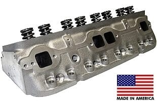World Products 011250-1 - Cylinder Heads Cast Iron Chevy Small Block SPORTSMAN II 200cc 64cc 23Degree 2.020" x 1.600" Straight Plug, Assembly w/ 1.250" springs for hydraulic flat tappet springs