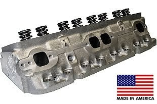 World Products 043610-1 - Cylinder Heads Cast Iron Chevy Small Block S/R 170cc 67cc 23Degree 1.940" x 1.500" Straight Plug. Assembly w/ 1.250" springs for hydraulic flat tappet lifters