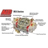 AED Performance - 650 HO Series Aluminum Carburetor, Gas, Std Booster, Billet Red Metering Blocks AL650HO-RD
