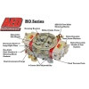 AED Performance - 750 HO Series Aluminum Carburetor, Gas, Std Booster, Billet Red Metering Blocks AL750HO-RD