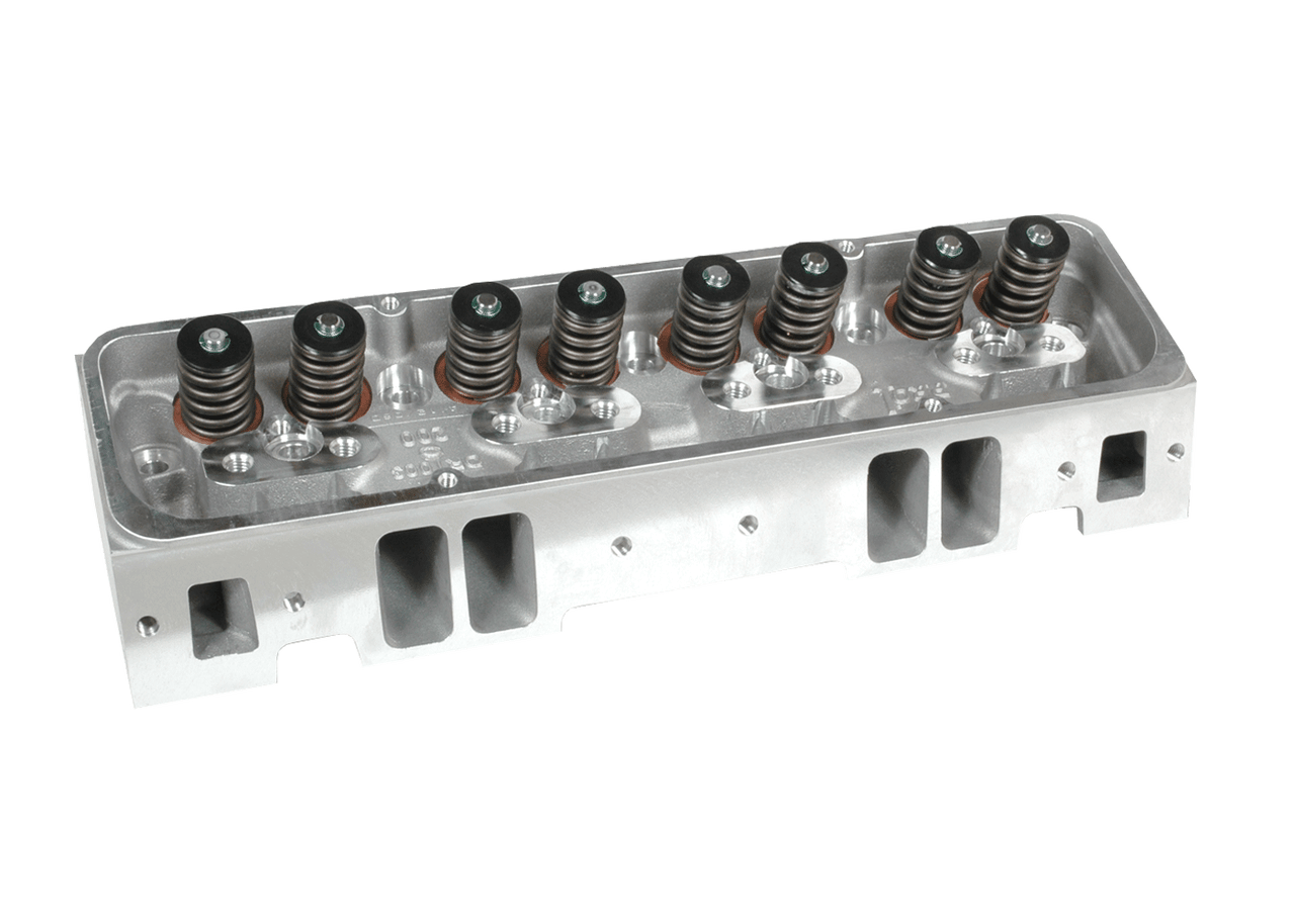 Dart 11311111PF Cylinder Heads Aluminum Small Block Chevy Pro1 200cc 49cc 2.020" x 1.600" Angled Plug, Assembly w/ 1.250" Single Springs for Hydraulic Flat Lifters
