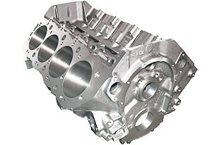 World Products 095012 - Cast Iron Merlin IV Engine Block Chevy Big Block 9.800 Deck, 4.595 Bore, Billet Caps