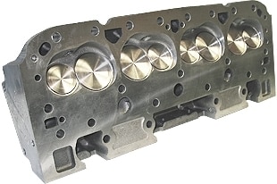 World Products 014150-3 - Cylinder Heads Cast Iron Chevy Small Block MOTOWN 220cc 64cc 23Degree 2.080" x 1.600" Angle Plug, Assembly w/ 1.550" springs for solid roller lifters