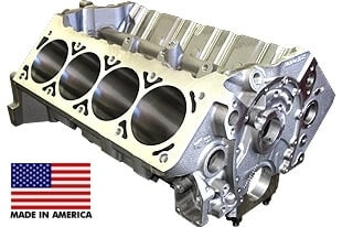 World Products 084181-904 - Cast Iron Motown/LS Engine Block Chevy Small Block 350 Mains, 4.120 Bore, Billet Caps