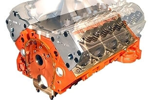 World Products 084181 - Cast Iron Motown/LS Engine Block Chevy Small Block 350 Mains, 4.120 Bore, Billet Caps