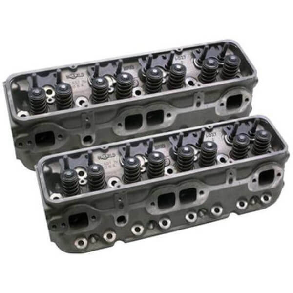 World Products 011250-1 - Cylinder Heads Cast Iron Chevy Small Block SPORTSMAN II 200cc 64cc 23Degree 2.020" x 1.600" Straight Plug, Assembly w/ 1.250" springs for hydraulic flat tappet springs