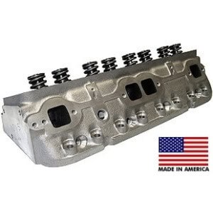 World Products 011150-3 - Cylinder Heads Cast Iron Chevy Small Block SPORTSMAN II 200cc 64cc 23Degree 2.020" x 1.600" Angle Plug, Assembly w/ 1.550" springs for solid roller lifters