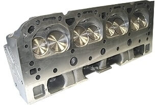 World Products 043650-1 - Cylinder Heads Cast Iron Chevy Small Block S/R 170cc 67cc 23Degree 1.940" x 1.500" Straight Plug 87 and up. Assembly w/ 1.250" springs for hydraulic flat tappet lifters