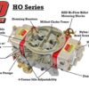 AED Performance - 750 HO Series Aluminum Carburetor, Gas, Std Booster, Billet Red Metering Blocks AL750HO-RD