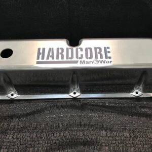 BMP D70870 - Valve Covers Ford Small Block "HARDCORE Manowar" Logo Diecast Polished