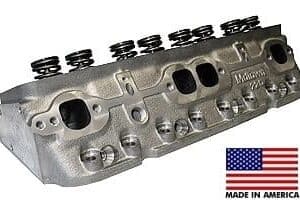 World Products 014250 - Cylinder Heads Cast Iron Chevy Small Block MOTOWN 220cc 64cc 23Degree 2.080" x 1.600" Straight Plug, Bare Castings