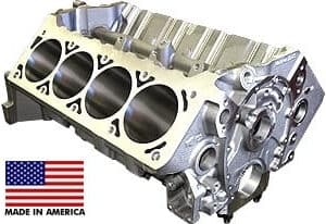 World Products 084180-904 - Cast Iron Motown/LS Engine Block Chevy Small Block 350 Mains, 3.995 Bore, Billet Caps