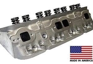 World Products 011250-2 - Cylinder Heads Cast Iron Chevy Small Block SPORTSMAN II 200cc 64cc 23Degree 2.020" x 1.600" Straight Plug, Assembly w/ 1.437" springs for solid flat tappet or Hyd.roller springs